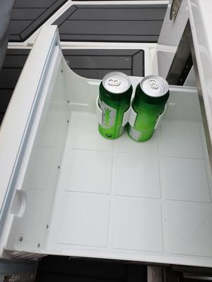 Beer/soda can holder for drawer refrigerator