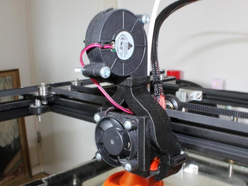 The InterCooler™ -  Creality combined part and hotend fan duct, with interchangeable nozzles.