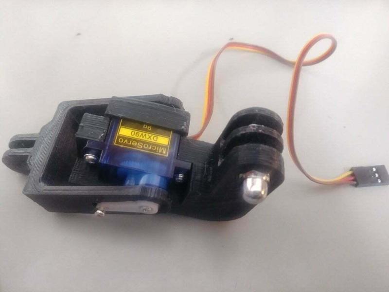 Servo Tilt GoPro style mount