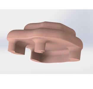 Rock with cave for reptiles or rodents