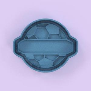 cortante + estampa pelota de futbol con marco / soccer ball with frame cutter + stamp