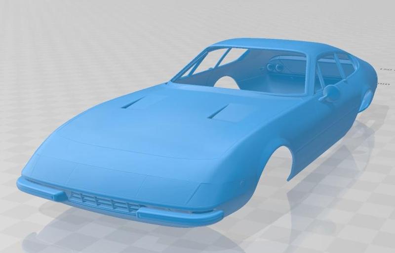 Ferrari 365 Daytona GTB4 1972 Printable Body Car