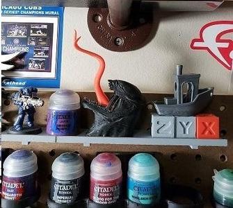 6" peg board shelf
