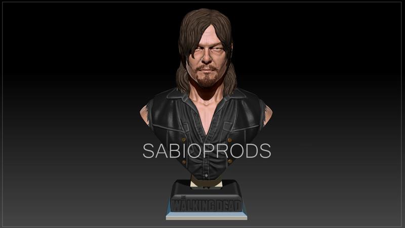 DARYL DIXON WALKING DEATH SABIOPRODS 3D PRINT MODEL