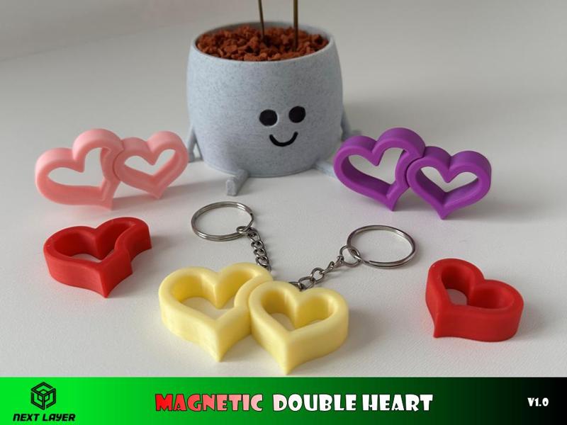 Magnetic double heart