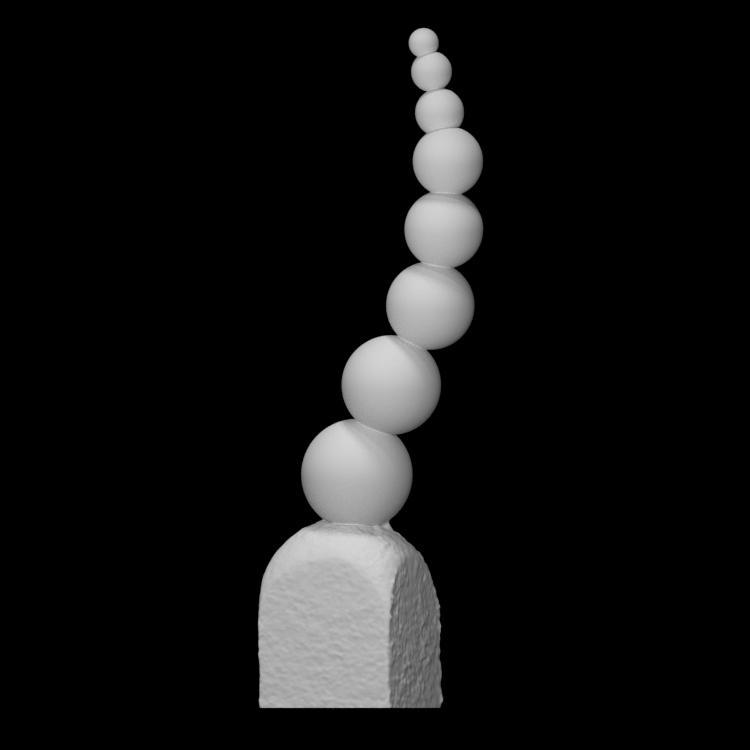 A column made of spheres