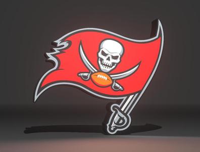 Tampa Bay Bucaneers Logo Led Lightbox