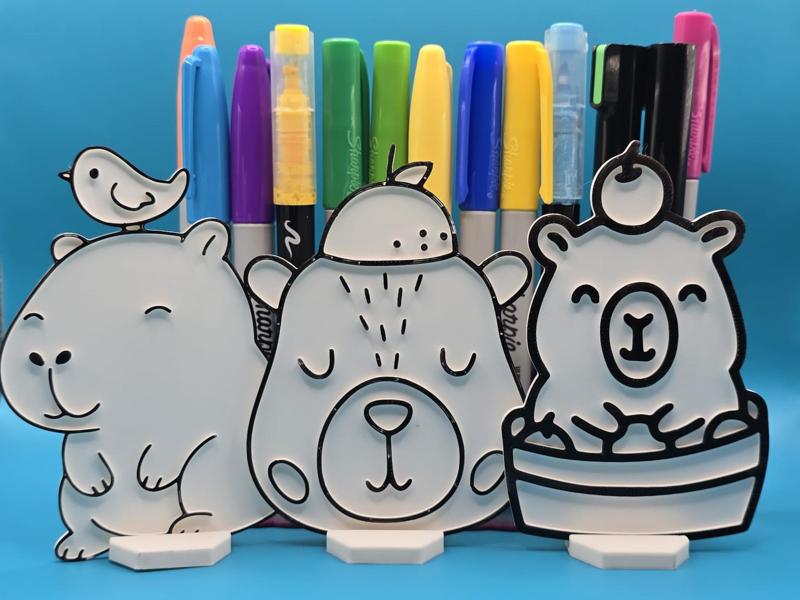 Cute Capybara Coloring Kawaii Fun
