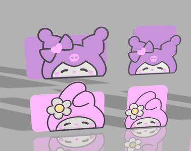 Kuromi and My Melody 2.0 notebooks