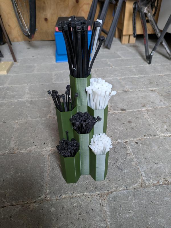 Zip tie organizer tall version