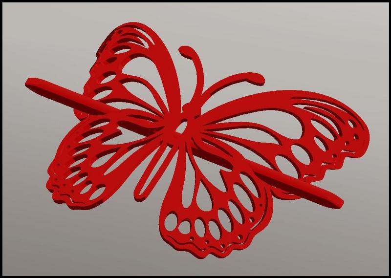 Spona do vlasů Motýl