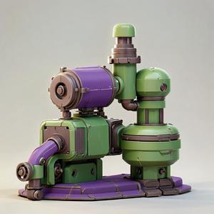 Industrial Machine Part 3D Model STL Printable