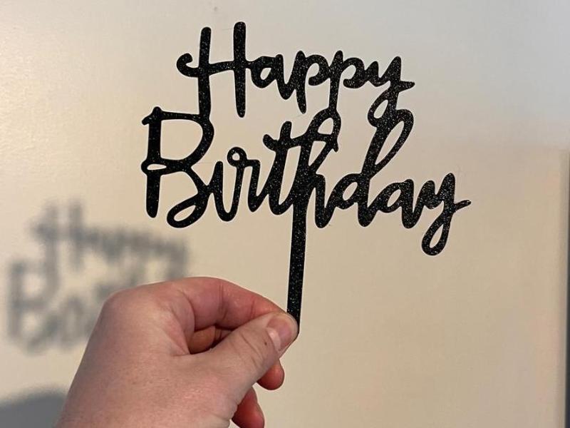 Cake Topper Decoration - Happy Birthday