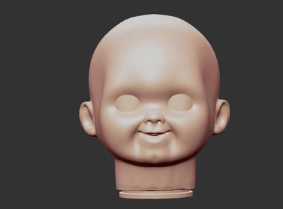 good guy head sculpt child's play 3D model