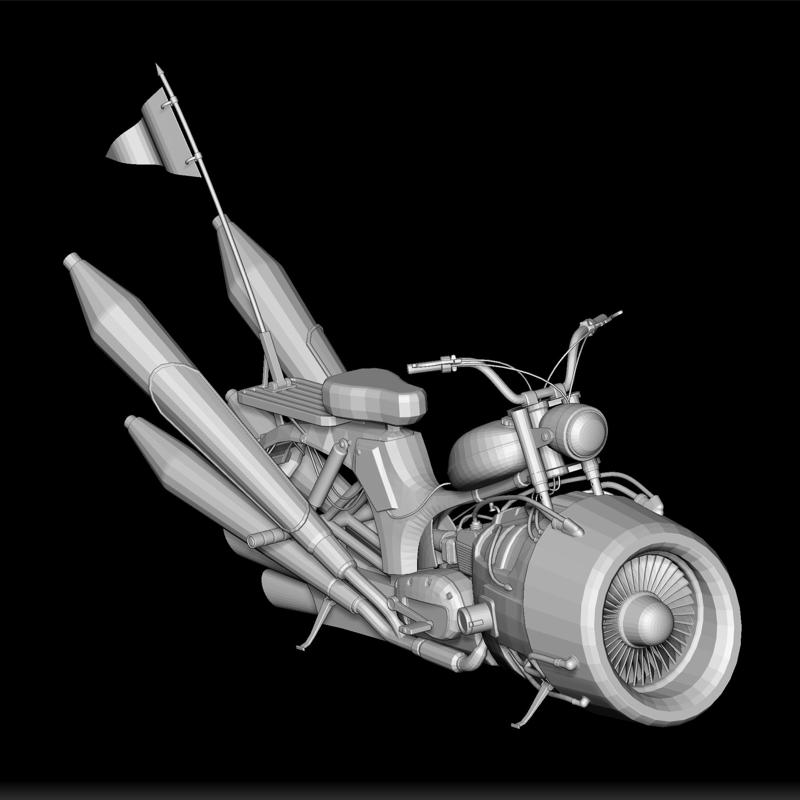 flying motorcycle - space motorcycle