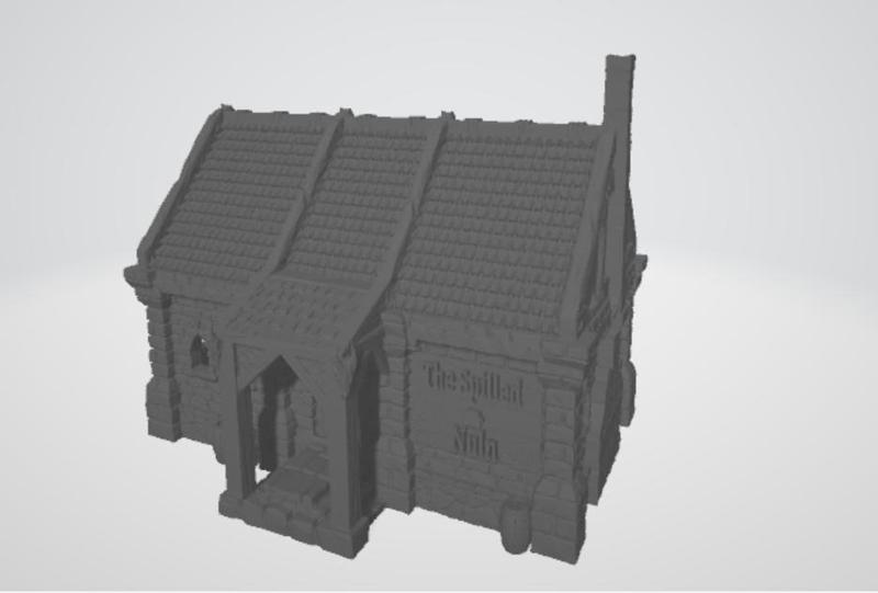 The Spilled Nuln Tavern - Terrain - DND - war games - fantasy