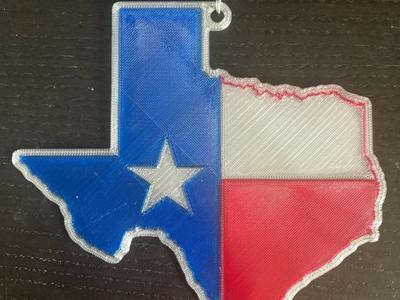 Texas State Flag Suncatcher (Faux Stained Glass)