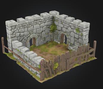 ruined stone walls game rpg