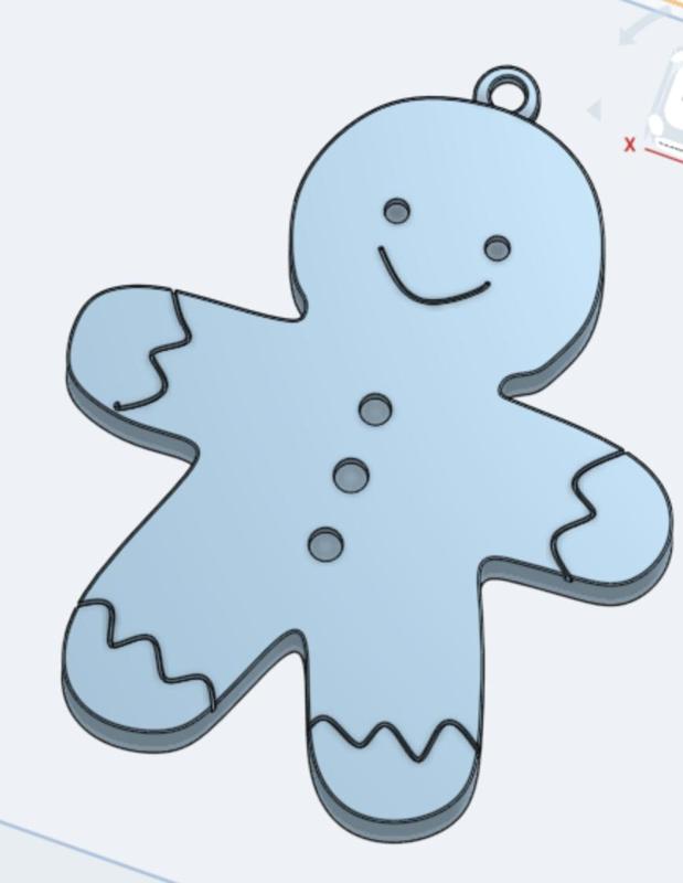gingerbread man keyring/ ornament 2