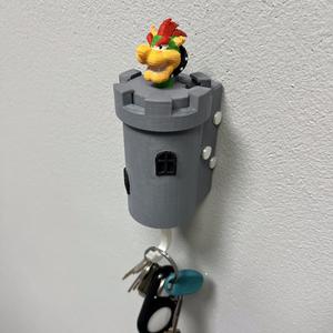 BOWSER TOWER KEY HANGER - SUPER MARIO KEYCHAIN