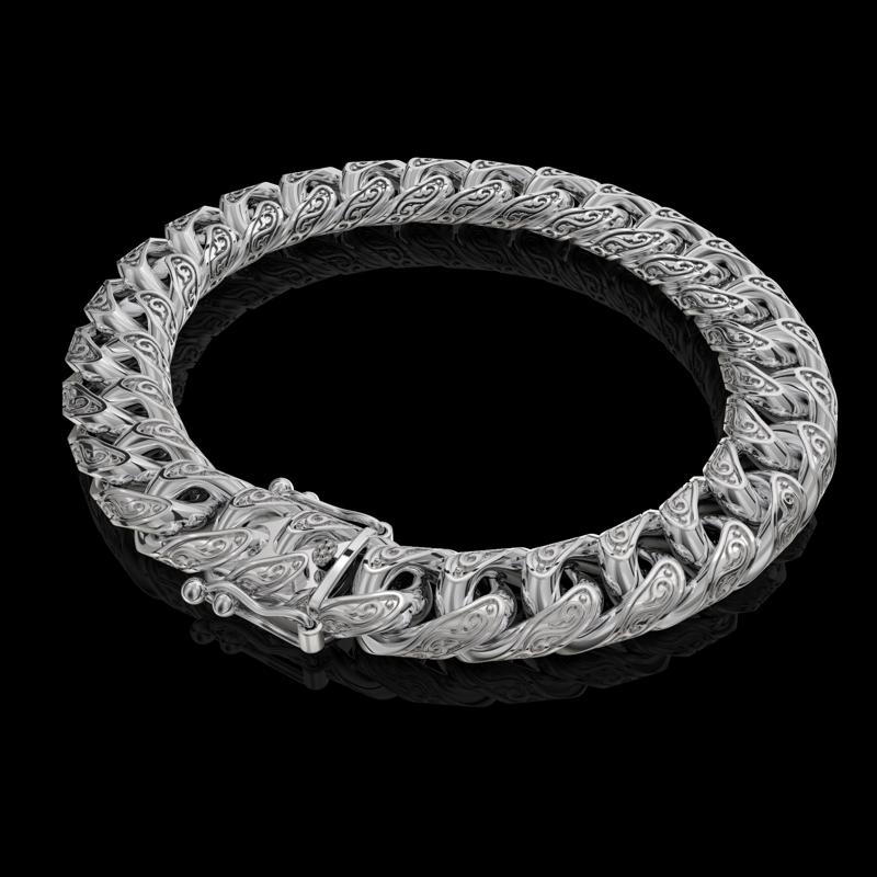 Jewelry CLASP box and tracery link chain or bracelet