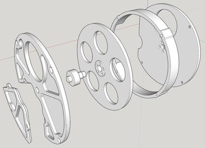 Celestron Skyris Filter Wheel To-Scale Model