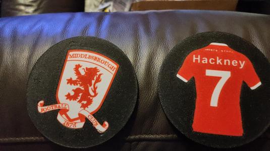 Middlesbrough FC logo as a coaster