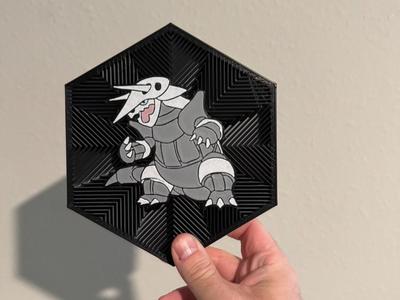 #306 Aggron Hex Wall Art