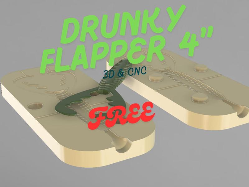 Drunky Flapper 4" Leurre souple craw