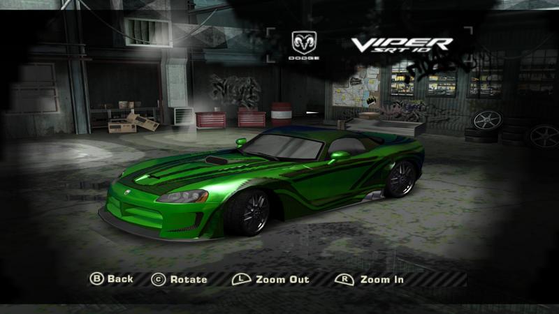 Dodge Viper SRT10 NEEDED FOR SPEED MOST WANTED JV