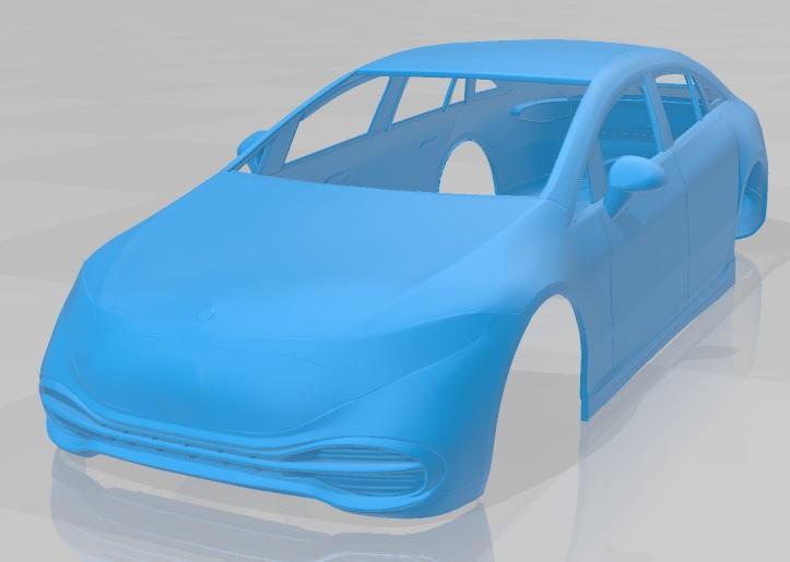 Mercedes Benz EQS 2022 Printable Body Car