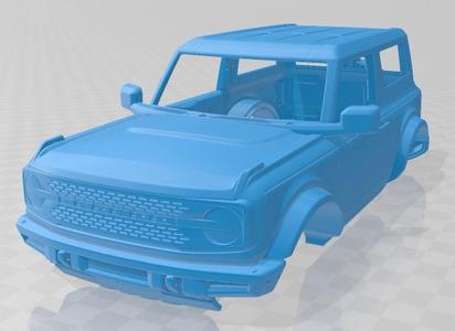 Ford Bronco 2021 2 Door Printable Body Car