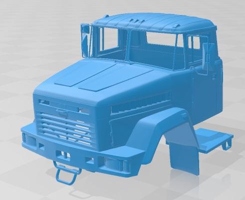 KrAZ 65055 2004 Printable Body Cabin Truck