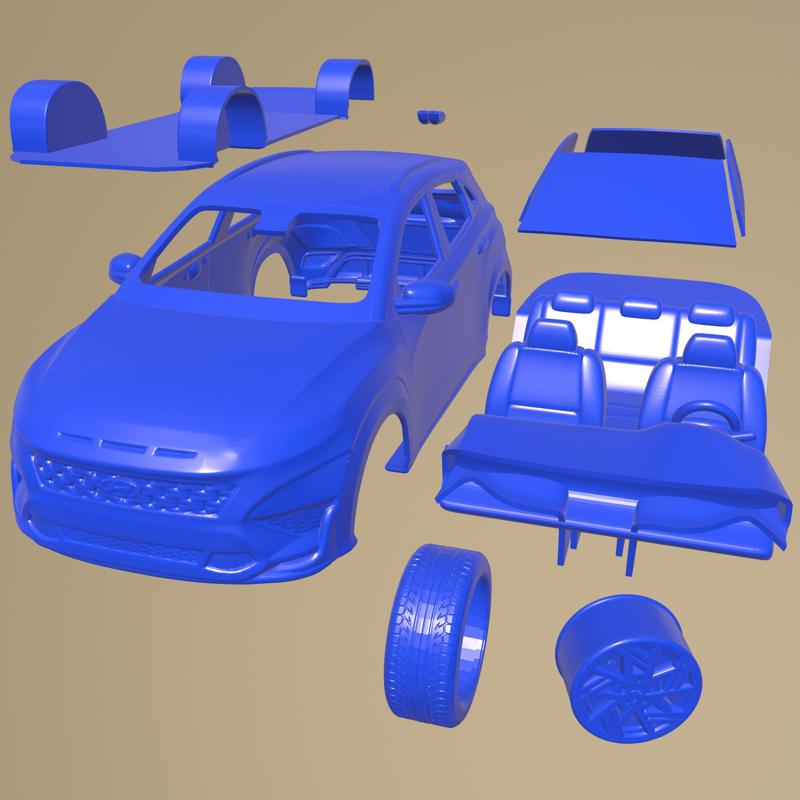 Hyundai Kon N Line 2022 PRINTABLE CAR IN SEPARATE PARTS