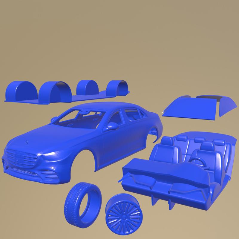 Mercedes Benz S-class Amg 2021 PRINTABLE CAR IN SEPARATE PARTS