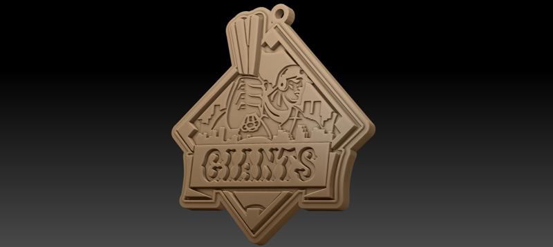 NPB Yomiuri Giants keychain badge printable and renderable