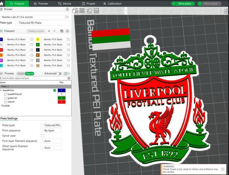 Premier League Liverpool keychan badge printable and renderable