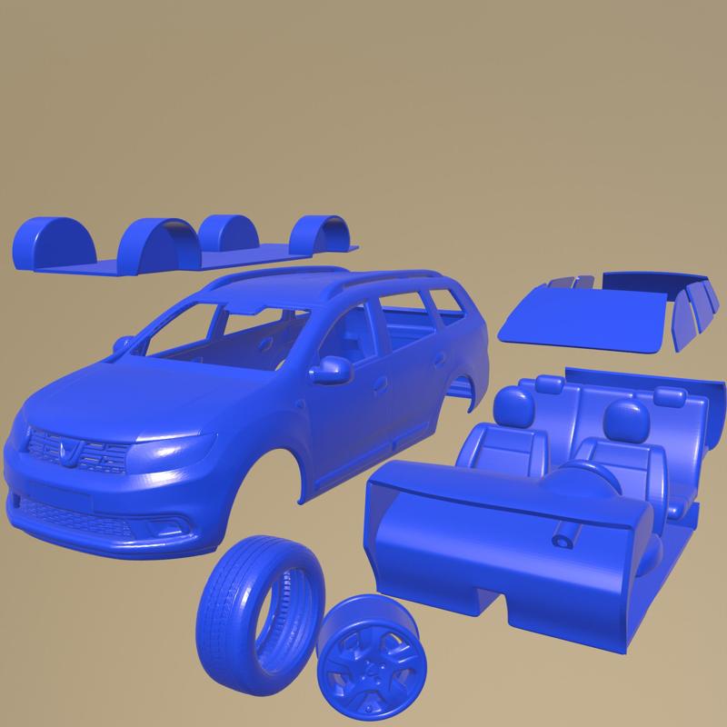 dacia logan mcv van 2019 PRINTABLE CAR IN SEPARATE PARTS