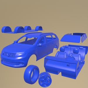dacia logan mcv van 2019 PRINTABLE CAR IN SEPARATE PARTS