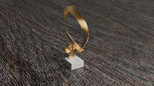 Two-Piece Trophy – Golden Cup with Name: Amelia