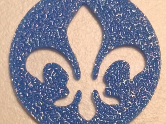 Simple shopping cart chip with a lily