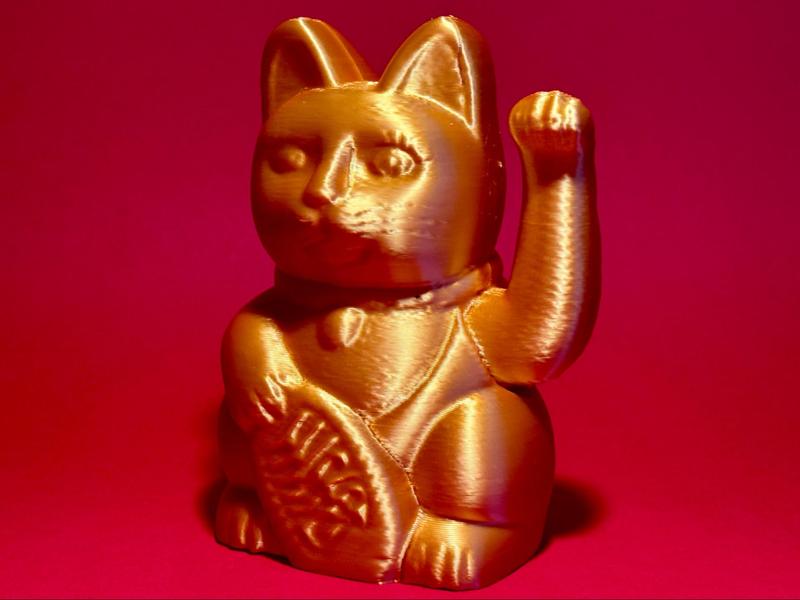 scanned Maneki Neko - lucky Cat  - Winkekatze