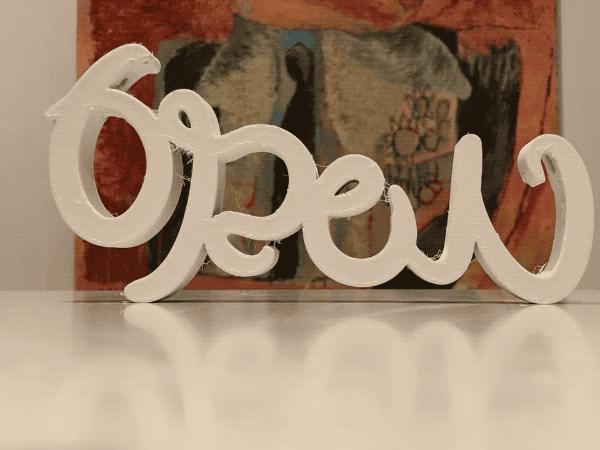 Open Closed ambigram sign