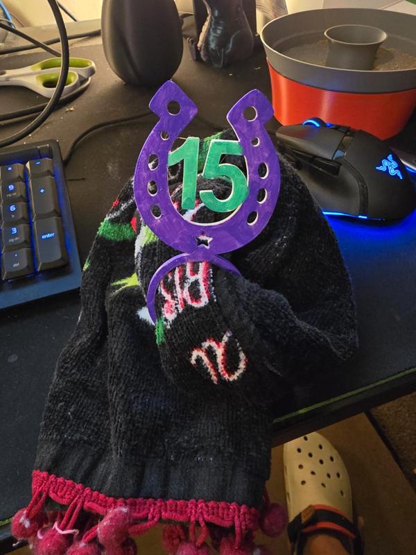 Sweet 15 (Quinceañera) Napkin holder horse shoe