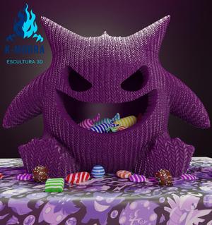 Gengar Candy Candle