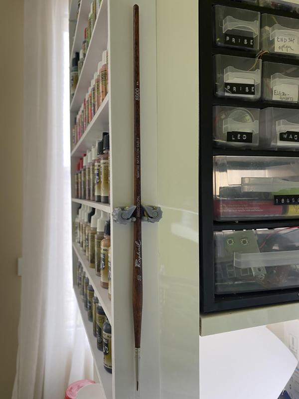 brush holder upside down