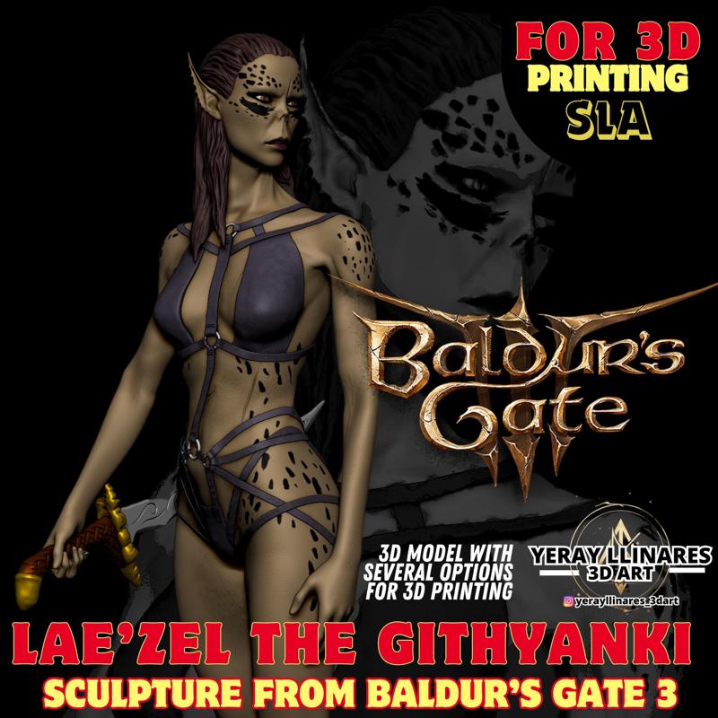 Lae'zel The Githyanki, Sculpture from Baldur's Gate 3