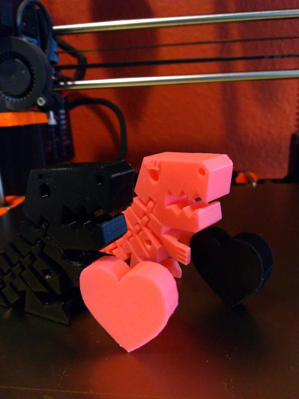 Flexi and Flexina Rex with Valentine's Day Heart