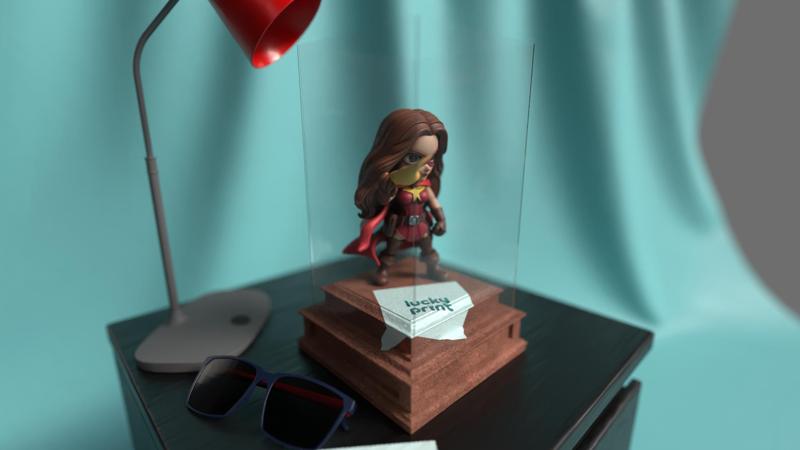 🧙‍♀️ "Witch Raider" – Lara Croft x Scarlet Witch Mashup (3D Printable Vinyl Toy STL)