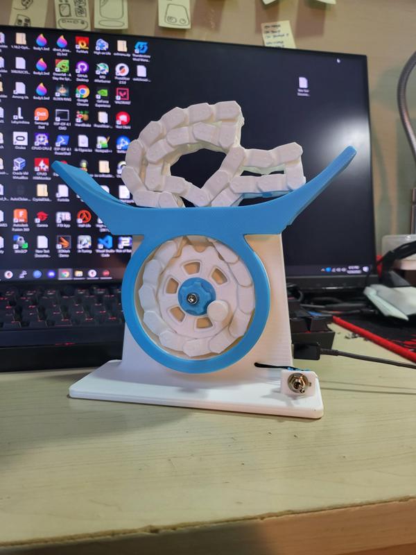 Motorized Desktop Machine With Roller Chain